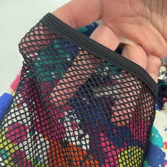 Peace Of Cake Splatter Print Peace Symbol Backpack Multicolor - Picture 8 of 14